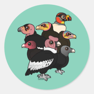 New World Vultures Classic Round Sticker