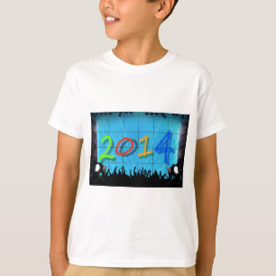 New Year 2014 Office City Party Colourful Fun Art T-Shirt