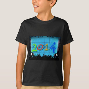 New Year 2014 Office City Party Colourful Fun Art T-Shirt
