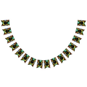 new + year, 2019, horseshoe, luck, lights, colour, bunting 