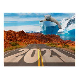 New Year 2021, Global Warming & Climate Change Poster