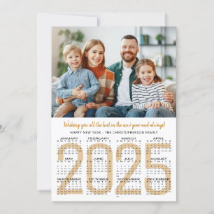 New Year 2025 Calendar One Photo