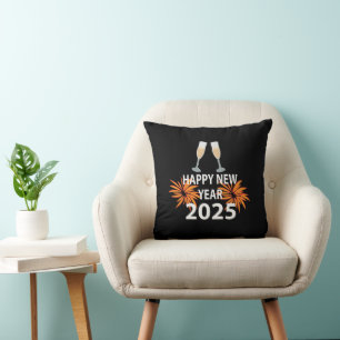 New Year 2025 Happy New Year Cushion