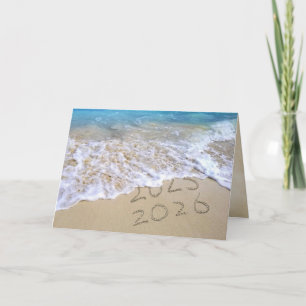 New Year 2025 Ocean Beach  Holiday Card