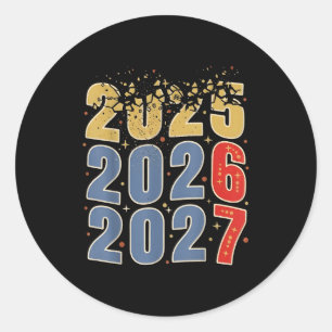 New Year 2026 67 Meme Six Seven Gen Alpha Slang 20 Classic Round Sticker