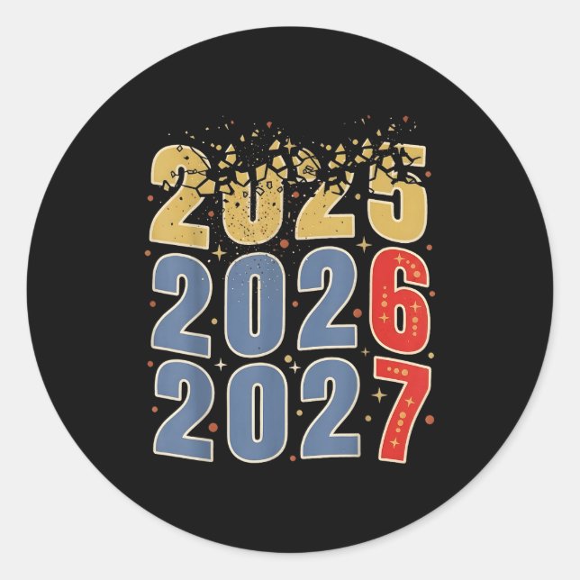 New Year 2026 67 Meme Six Seven Gen Alpha Slang 20 Classic Round Sticker (Front)