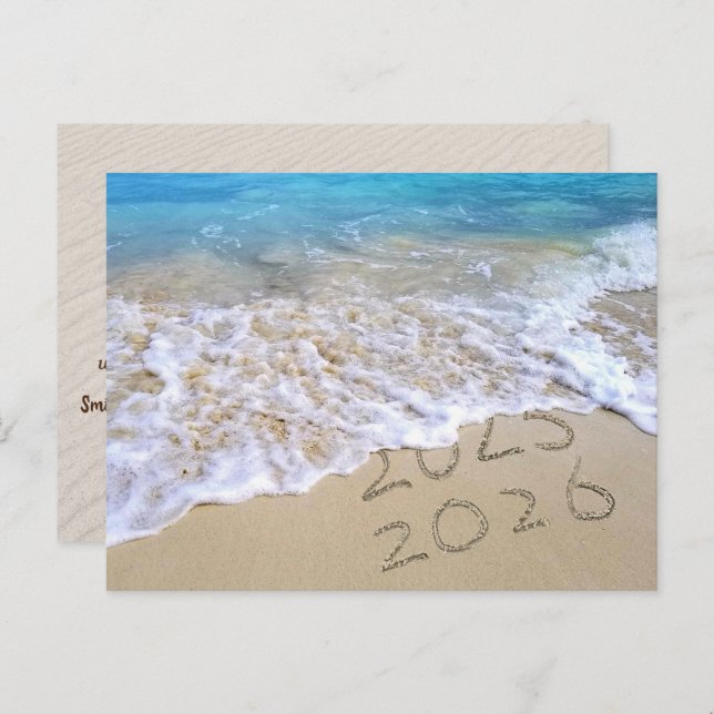 New Year 2026 Beach From Business Holiday Postcard (Front/Back)
