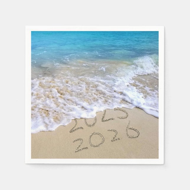 New Year 2026 Beach Sand Napkin (Front)