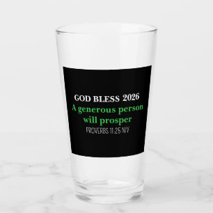 New Year 2026 Blessings Festive Simple Black Glass
