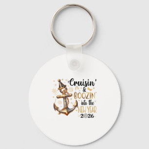 New Year 2026 Boozin' Cruisin' Outfit 2  Key Ring