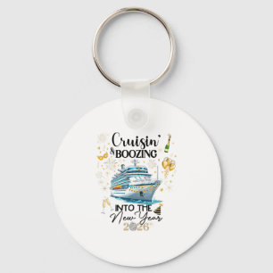 New Year 2026 Boozin' Cruisin' Outfit Key Ring
