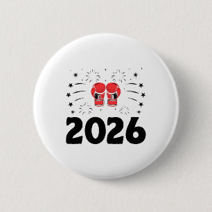New Year 2026 Boxer Sports Strength Gym Athlete Bo 6 Cm Round Badge
