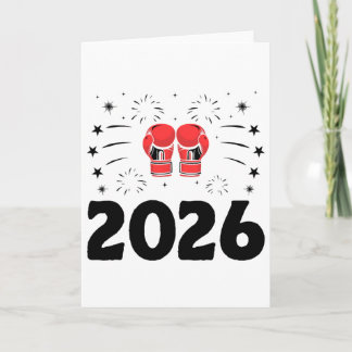 New Year 2026 Boxer Sports Strength Gym Athlete Bo Card