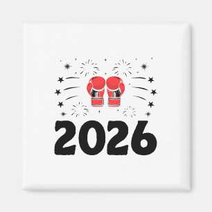 New Year 2026 Boxer Sports Strength Gym Athlete Bo Magnet