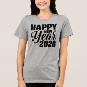 New Year 2026 Festive Greeting Design-65159 Tri-Blend Shirt