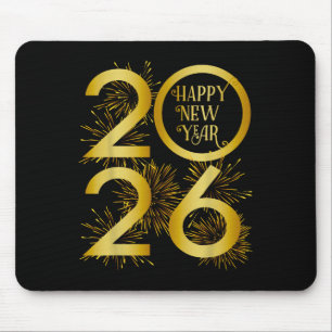 New Year 2026 Fireworks - Happy New Year 2026 Mouse Pad