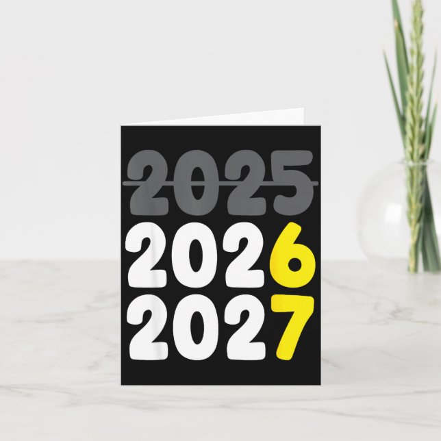 New Year 2026 Funny Six Seven 67 Meme Gen Alpha Sl Card (Front)