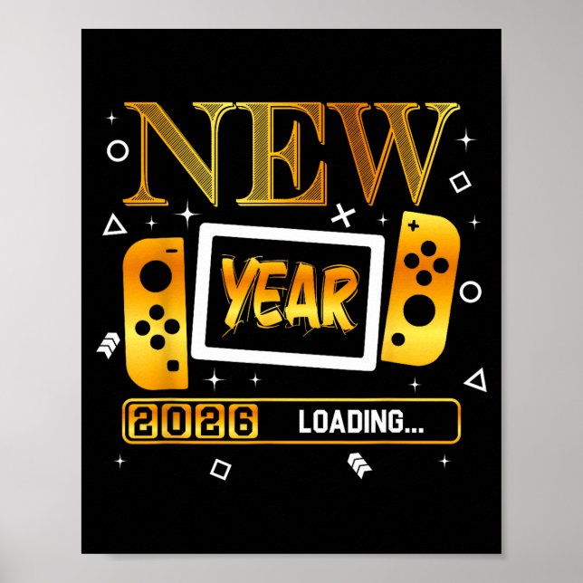 New Year 2026 Loading Gaming Controller New Years  Poster (Front)