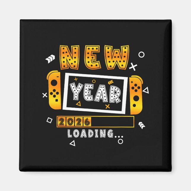 New Year 2026 Loading Video Gamers New Years Eve P Magnet (Front)
