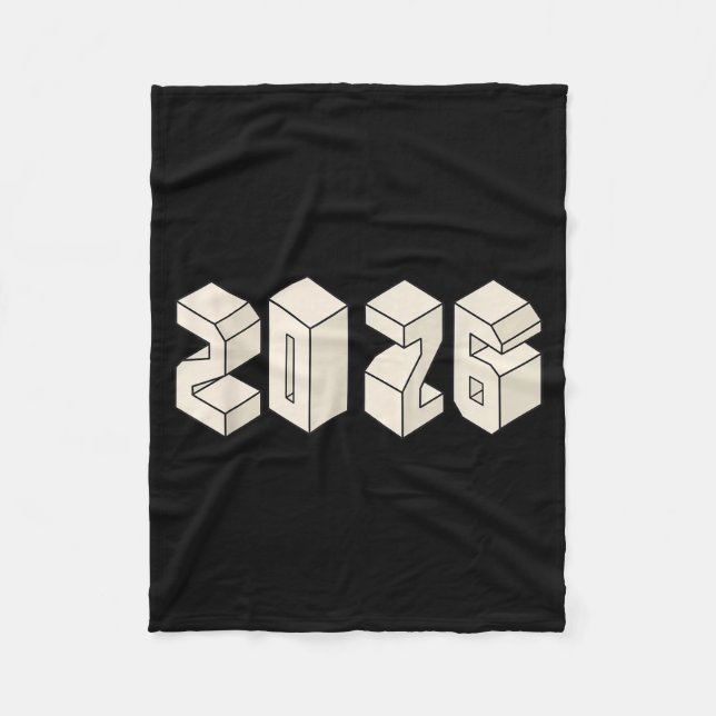 New Year 2026 Minimalist Streetwear Cool Casual  Fleece Blanket (Front)