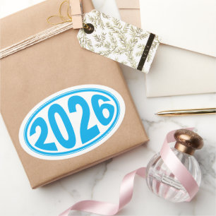New Year 2026 Oval Sticker