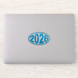 New Year 2026 Oval Sticker