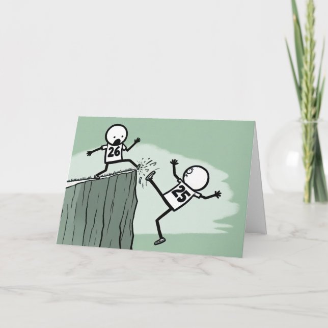 New Year 2026 Stick Figure People Humour Holiday Card (Front)