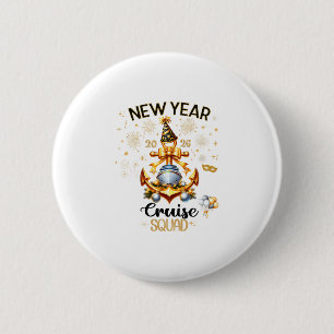 New Year 2026 Yacht Cruise Ship Nye Party Matching 6 Cm Round Badge