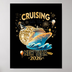 New Year 2026 Yacht Cruise Ship Nye Party Matching Poster