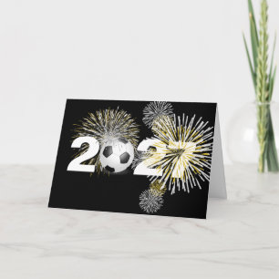 New Year 2027 Soccer Ball Holiday Card