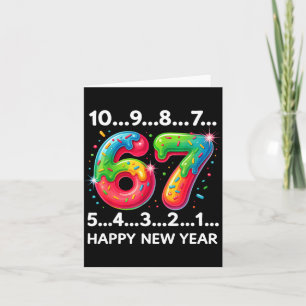 New Year 67 Candy Countdown Funny Happy New Year 2 Card