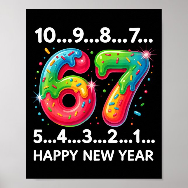 New Year 67 Candy Countdown Funny Happy New Year 2 Poster (Front)