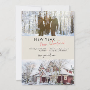 New Year Adventures Home Christmas Holiday Moving Announcement