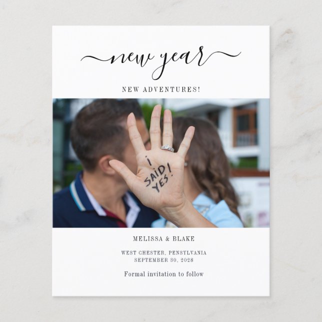 New Year Adventures Save the Date Announcement (Front)