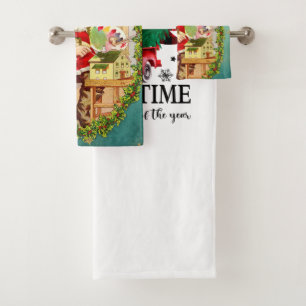 NEW YEAR AND CHRISTMAS BATH TOWEL SET