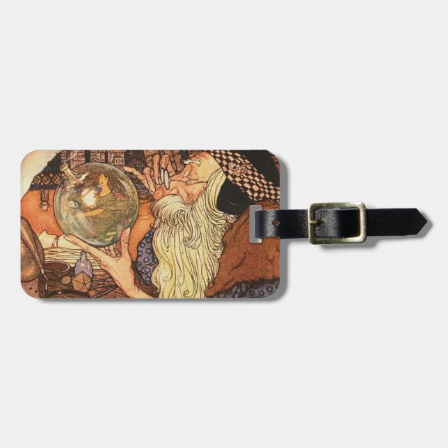 New Year Antique Father Time  Luggage Tag (Front Horizontal)