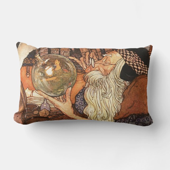 New Year Antique Father Time  Lumbar Cushion (Front)