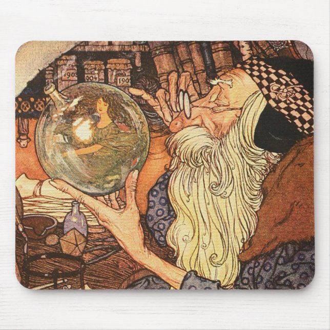 New Year Antique Father Time  Mouse Pad (Front)