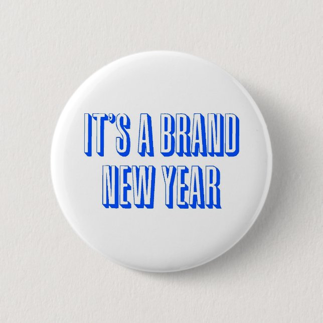 New Year Banner 6 Cm Round Badge (Front)