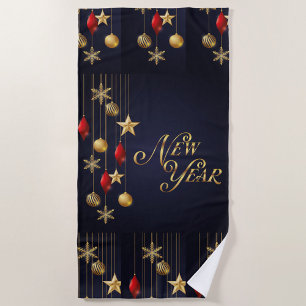 New Year Beach Towel