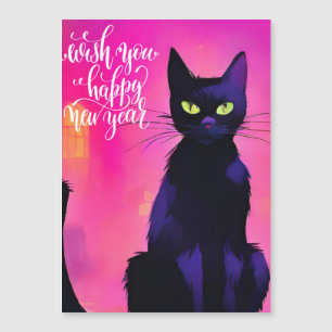 New Year Black Cat