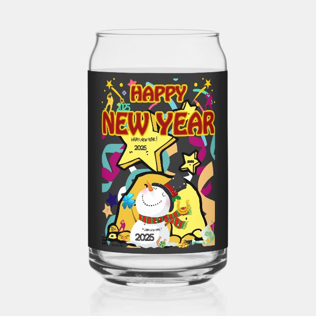 New Year Can Glass (Front)