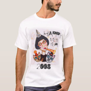 New Year Cat Lady T-Shirt