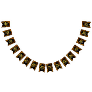 New Year Celebration Party Pine Gold Business Gala Bunting