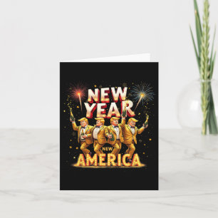 New Year Celebration Patriotic Funny Trump Humour  Card