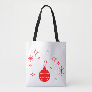 New Year Celebration Pattern Tote Bag