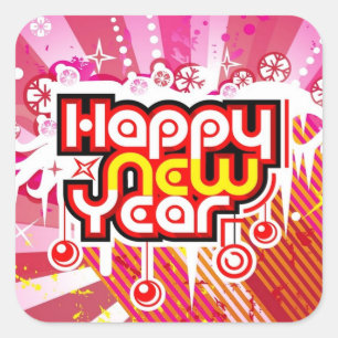 New Year Celebration Sticker