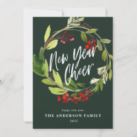 New Year Cheer botanical wreath holiday select