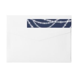 New Year Cheers Sparkling Lights Stylish Address Wrap Around Label