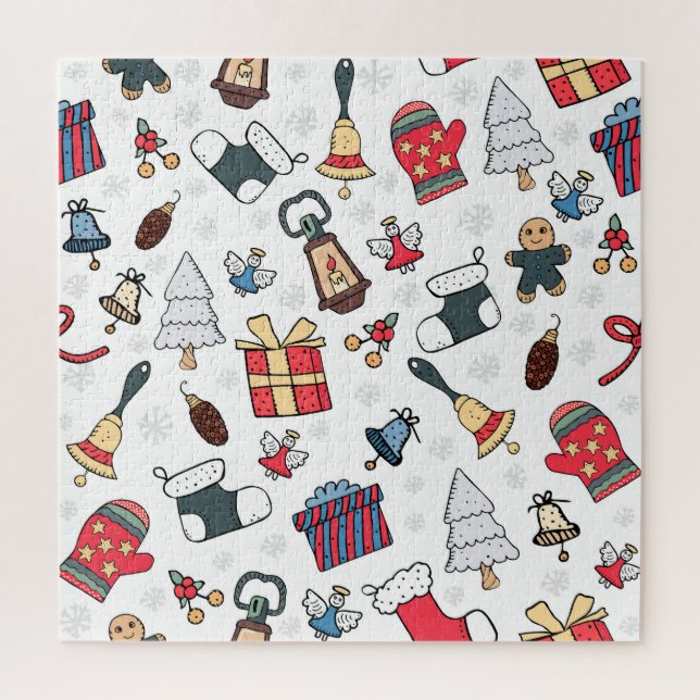 New Year: Christmas Holiday Pattern. Jigsaw Puzzle (Vertical)